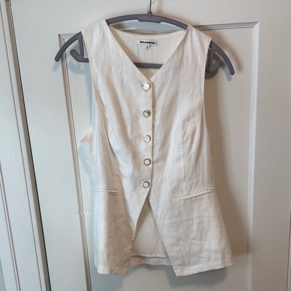 Reformation Aspen Linen Top - Picture 4 of 6